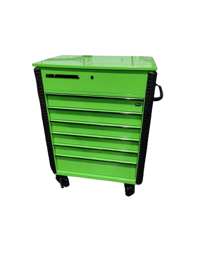 U.S. GENERAL 34 in. x 23 in., 6-Drawer, Full-Bank Service Cart, Green - Super Arbor