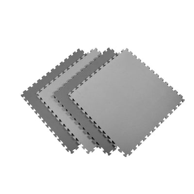 Norsk Black/Gray 24 in. x 24 in. EVA Foam Sport Multi-Purpose Reversible Interlocking Tile (16-Tile)