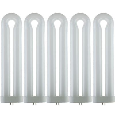 12 in. 40-Watt T10 U-Bent Ful Fluorescent Tube CFL Light Bulb Black Light (5-Pack) - Super Arbor
