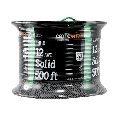 500 ft. 12/1 Green Solid THHN Wire - Super Arbor