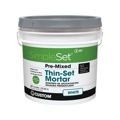 Custom Building Products SimpleSet White 3-1/2 Gal. Pre-Mixed Thin-Set Mortar - Super Arbor