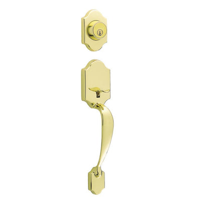 Springfield Single Cylinder Polished Brass Door Handleset with Mushroom Knob - Super Arbor