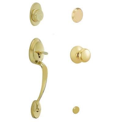 Plymouth Bright Brass Knob Dummy Door Handleset - Super Arbor