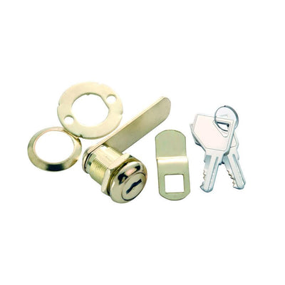 7/8 in. Polished Brass Cabinet and Drawer Utility Cam Lock - Super Arbor