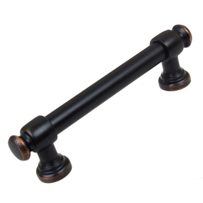 3-3/4 in. Center-to-Center Oil Rubbed Bronze Modern Solid Steel Euro Cabinet Bar Pull (10-Pack) - Super Arbor