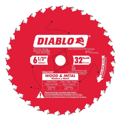 6-1/2 in. x 32-Teeth Wood and Metal Saw Blade - Super Arbor