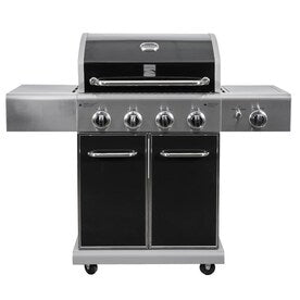 Kenmore Black and Stainless Steel 4 Liquid Propane infrared Gas Grill with 1 Side Burner - Super Arbor
