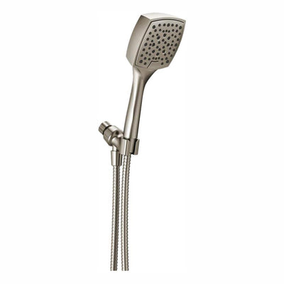 Everly 4-Spray 4.4 in. Single Wall Mount Handheld Shower Head in Brushed Nickel - Super Arbor