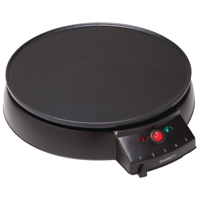 110 sq. in. Black Non-Stick Electric Griddle Crepe Maker - Super Arbor