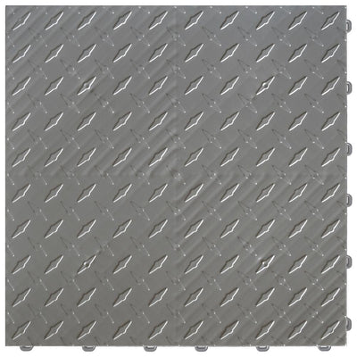 Swisstrax 15.75 in. x 15.75 in. Slate Grey Diamond Trax 9-Tile Modular Flooring Pack (15.5 sq. ft./case)