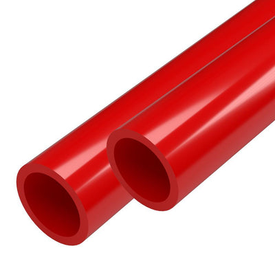 1-1/4 in. x 5 ft. Red Furniture Grade Schedule 40 PVC Pipe (2-Pack) - Super Arbor