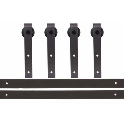 16 ft. Country Sliding Standard Double Track Barn Door Hardware Kit - Super Arbor