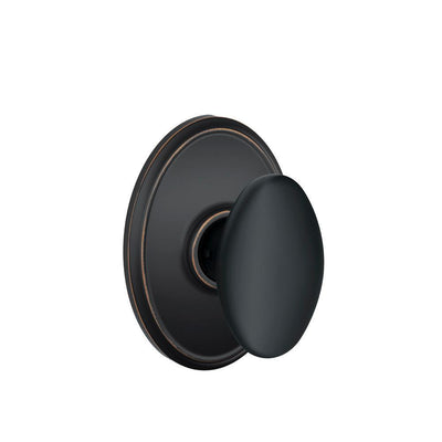 Siena Aged Bronze Passage Hall/Closet Door Knob with Wakefield Trim - Super Arbor