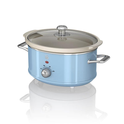 Retro 3.7 Qt. Blue Slow Cooker - Super Arbor