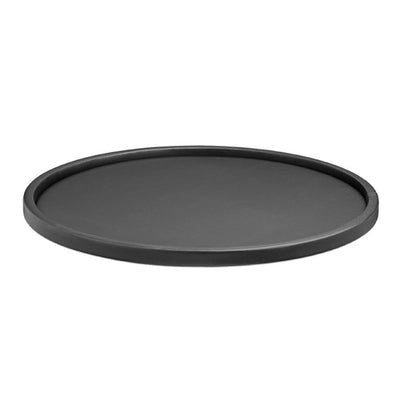 Contempo 14 in. Round Serving Tray in Black - Super Arbor