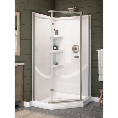 Portwood Single-Handle 5-Spray Tub and Shower Faucet with H2Okinetic in SpotShield Brushed Nickel (Valve Included) - Super Arbor