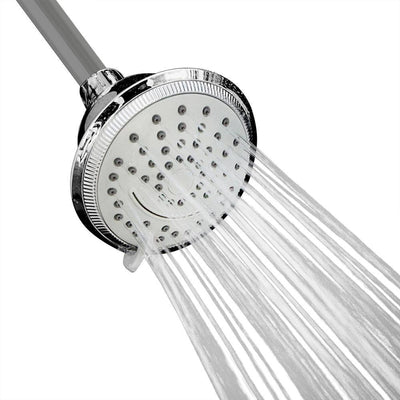 2-Spray 4 in. Single Wall Mount Fixed Waterfall Adjustable Shower Head in Chrome - Super Arbor