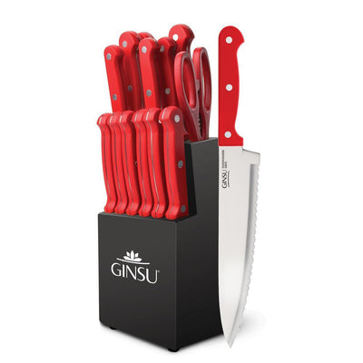 Kiso 14-Piece Dishwasher Safe Black Block Knife Set - Super Arbor