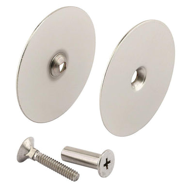 Door Hole Cover Plate, 2-5/8 in. Diameter, Satin Nickel - Super Arbor