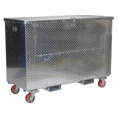 36 in. x 48 in. Aluminum Portable Fold Down Tool Box with Casters and Fork Pocket - Super Arbor