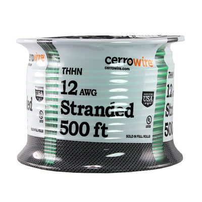 500 ft. 12/1 Green Stranded THHN Wire - Super Arbor
