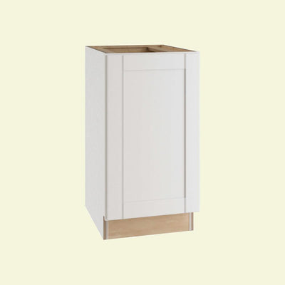 Vesper White Shaker Assembled Plywood 18 in. x 34.5 in. x 24 in. Base Double Wastebasket Kitchen Cabinet with Soft Close - Super Arbor