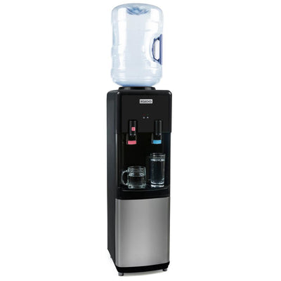 Hot and Cold Top Loading Water Dispenser in Black - Super Arbor