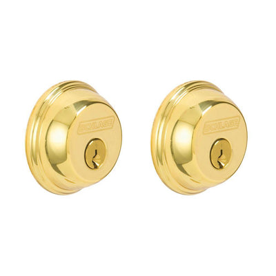 Bright Brass Double Cylinder Deadbolt - Super Arbor