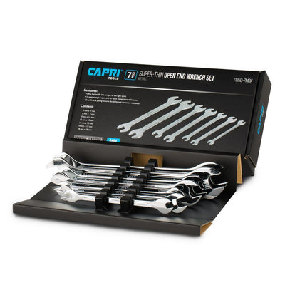 Metric Super-Thin Open End Wrench Set (7-Piece) - Super Arbor