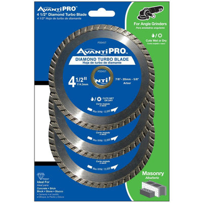 4.5 in. Turbo Diamond Blade (3-Pack) - Super Arbor