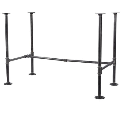 3/4 in. Black Steel Pipe 3.5 ft. L x 28.5 in. H  "H" Design Desk Kit - Super Arbor