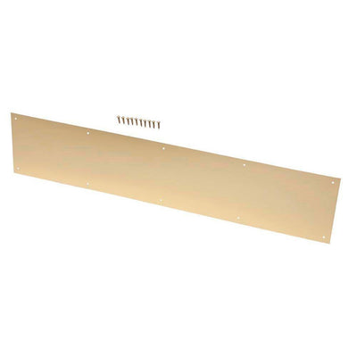 8 in. x 34 in. Bright Brass Kick Plate - Super Arbor