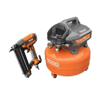 6 Gal. Electric Pancake Air Compressor and 18-Gauge 2-1/8 in. Brad Nailer - Super Arbor