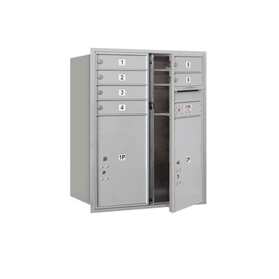 3700 Horizontal Series 6-Compartment with 2-Parcel Locker Recessed Mount Mailbox - Super Arbor