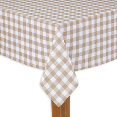 Buffalo Check 60 in. x 84 in. Black 100% Cotton TableCloth for Any Table - Super Arbor