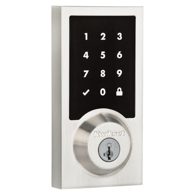 Z-Wave SmartCode 916 Touchscreen Contemporary Single Cylinder Satin Nickel Electronic Deadbolt with SmartKey Security - Super Arbor
