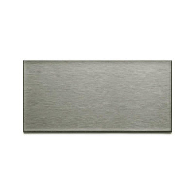 Long Grain 6 in. x 3 in. Brushed Stainless Metal Decorative Tile Backsplash (8-Pack) - Super Arbor