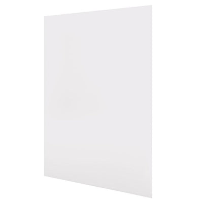 60 in. x 81 in. 1-Piece Glue-Up Alcove Back Bath Wall in Dove White - Super Arbor