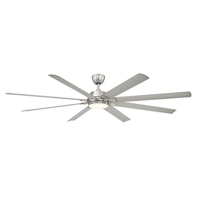 Glenmeadow 84 in. LED Outdoor Brushed Nickel Ceiling Fan with Remote Control - Super Arbor