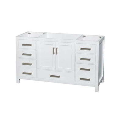 Sheffield 59 in. Vanity Cabinet Only in White - Super Arbor