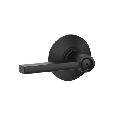 Latitude Matte Black Privacy Bed/Bath Door Lever - Super Arbor