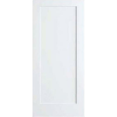 36 in. x 80 in. White 1-Panel Shaker Solid Core Wood Interior Door Slab - Super Arbor