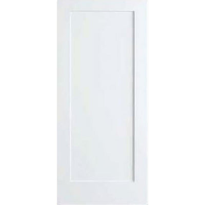24 in. x 80 in. White 1-Panel Shaker Solid Core Wood Interior Door Slab - Super Arbor