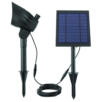 Solar Black LED 150-300 Lumen High-Low Metal Spotlight - Super Arbor