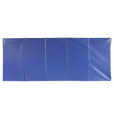 Greatmats Folding Blue 4 ft. x 10 ft. x 2 in. 18 oz. Vinyl and Foam Gymnastics Mat - Super Arbor