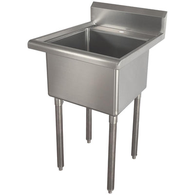 21.5 in. x 24 in. Stainless Steel Utility Wall Mount Sink with Single Hole for Faucet - Super Arbor