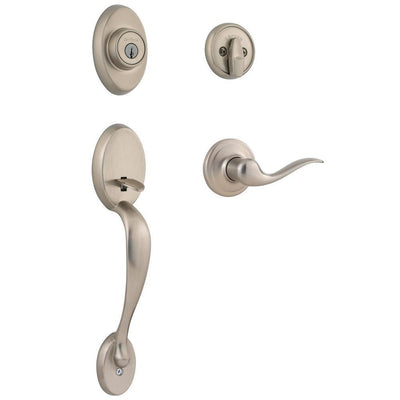 Chelsea Satin Nickel Handle Only with Left-Handed Tustin Door Lever - Super Arbor