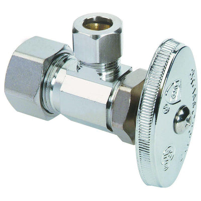 1/2 in. Nominal Compression Inlet x 3/8 in. O.D. Compression Outlet Multi-Turn Angle Valve - Super Arbor