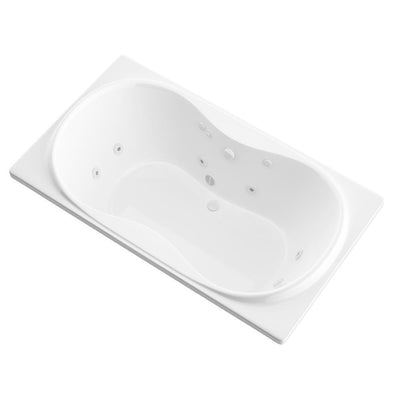 Star 6 ft. Rectangular Drop-in Whirlpool Bathtub in White - Super Arbor