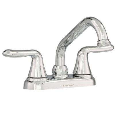 Colony Soft 4 in. 2-Handle Low Arc Laundry Faucet in Polished Chrome with Hose End - Super Arbor